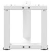 vidaXL Coffee Table Leg White Powder-coated steel Standard Levelers