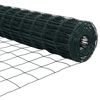 vidaXL Fence with Posts Green 59.1" x 393.7" Steel