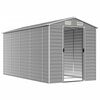 vidaXL Garden Shed Light Grey Galvanized Steel Large Garden Shed