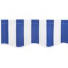 vidaXL Awning Replacement Fabric Blue and white 157.5"x 78.7" Canvas