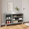 vidaXL Shoe Cabinet Concrete Grey Engineered wood, Solid eucalyptus wood