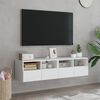 vidaXL TV Wall Cabinet Set of 2 White Engineered wood Medium