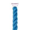 vidaXL Work Rope Blue 0.63 " 164.0 ' Polypropylene