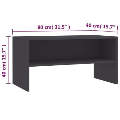 vidaXL TV Cabinet Gray 31.5"x15.7"x15.7" Engineered Wood