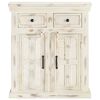 vidaXL Sideboard White Solid mango wood, engineered wood Medium