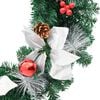 vidaXL Christmas Wreath Green, Silver, Red, White PVC 23.6 in diameter