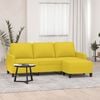 vidaXL 3-Seater Sofa With Footstool Light Yellow