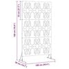 vidaXL Privacy Screen Grey 39.37 x 19.69 x 70.87 in Steel
