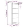 vidaXL Sliding Door ORKDAL Brown 32.68 x 91.34 in Solid Pine Wood