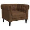 vidaXL Sofa Set Brown Polyester 3-seater Sofa Set Rectangular Modern