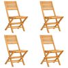 vidaXL Garden Dining Set Natural Teak Solid Teak Wood Medium Foldable