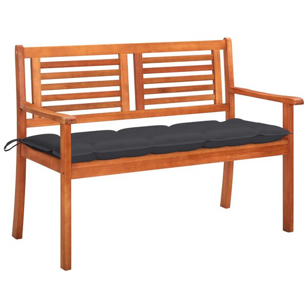 vidaXL Bench Natural wood Solid eucalyptus wood 47.2 in long Durable