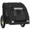 vidaXL Pet Bike Trailer Black Oxford fabric, Iron, PVC Small Durable