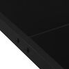 vidaXL Garden Table Black Powder-coated steel, tempered glass