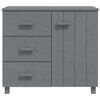vidaXL Sideboard Dark grey Solid pinewood, MDF 35.4x15.7x31.5 in