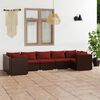 vidaXL Garden Lounge Set Brown and Cinnamon Red