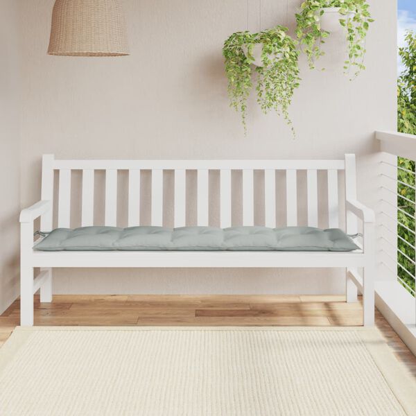 vidaXL Garden Bench Cushion Melange light grey 100% polyester