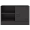 vidaXL TV Cabinet Black Cold-rolled steel 26.4 x 15.4 x 17.3 in Storage