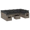 vidaXL Garden Sofa Set Gray