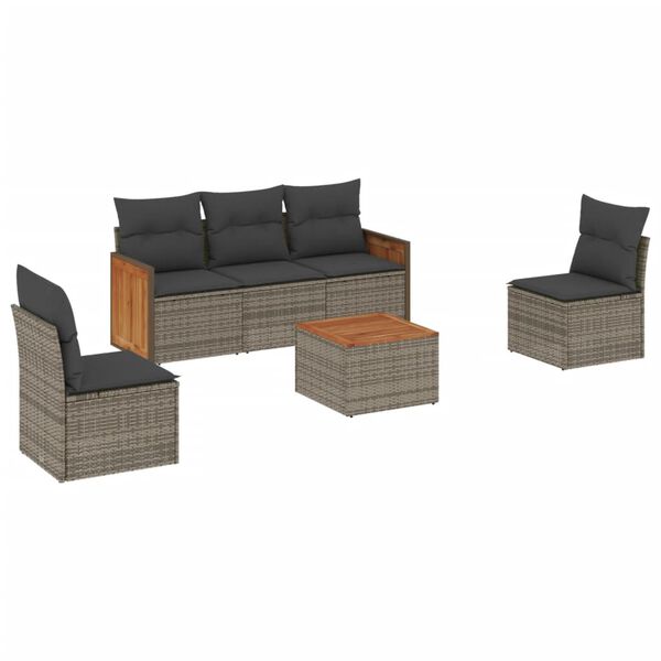 vidaXL Garden Sofa Set Grey