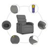 vidaXL Stand Up Massage Recliner Chair Dark Gray