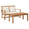 vidaXL Garden Sofa Set Natural Solid teak wood