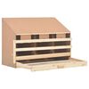 vidaXL Chicken Laying Nest 3 Compartments 36.6"x15.7"x25.6" Solid Pine Wood
