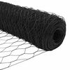vidaXL Fence Post Grey 164.04 x 1.64 ft (1.42 in mesh) Steel and PVC