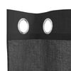 vidaXL Voile Curtains with Grommets 2 pcs Black 55.1x96.5"