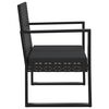 vidaXL Garden Armchair Black Poly Rattan Standard Durable Armchair