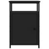 vidaXL Bedside Cabinet Black Engineered wood Compact Adjustable Feet