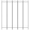 vidaXL 5-Panel Room Divider White 78.7"x86.6" Fabric
