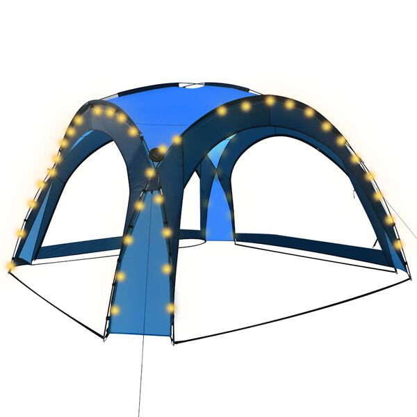 vidaXL Party Tent Blue Polyester, Fiberglass 11.8 ft x 11.8 ft