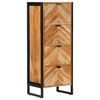 vidaXL Bathroom Cabinet Natural wood with black
