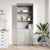 vidaXL Highboard Concrete grey Engineered wood Tall Highboard