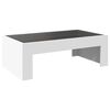 vidaXL Coffee Table White Engineered wood, glass 35.4 x 19.7 x 11.8 in