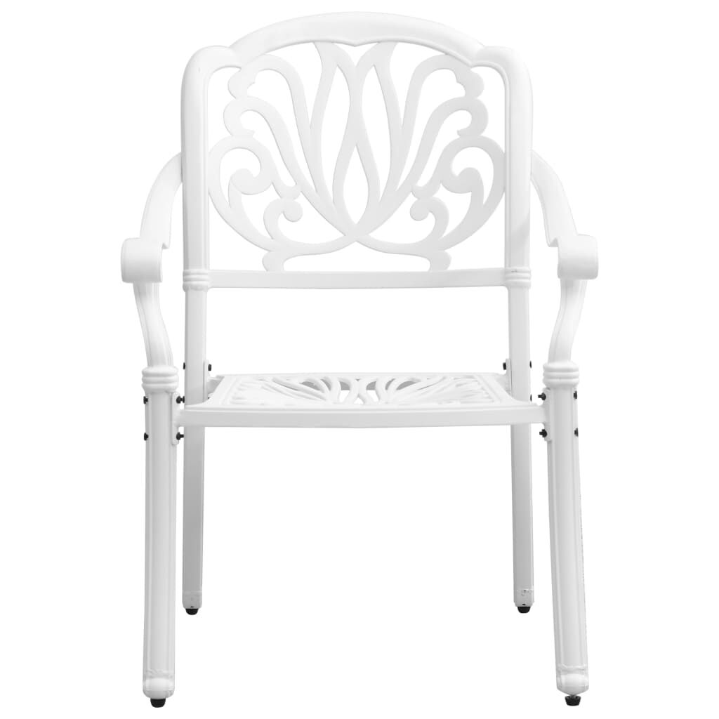 vidaXL Bistro Set White Cast Aluminum Standard Durable Bistro Set
