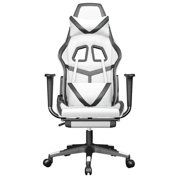 vidaXL Gaming Chair White and Black
