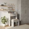 vidaXL Dressing Table Concrete Grey 19.69 x 16.14 x 53.15 in