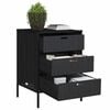 vidaXL Garden Storage Cabinet Black PE Rattan 21.7x23.2x31.5 in