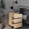 vidaXL Bed Cabinet Sonoma oak Engineered wood, metal Standard