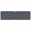 vidaXL Headboard Cushion Dark Grey Velvet (100% polyester) Queen Size