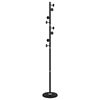 vidaXL Coat Stand Black Powder-coated iron, marble 69.3 in tall Durable