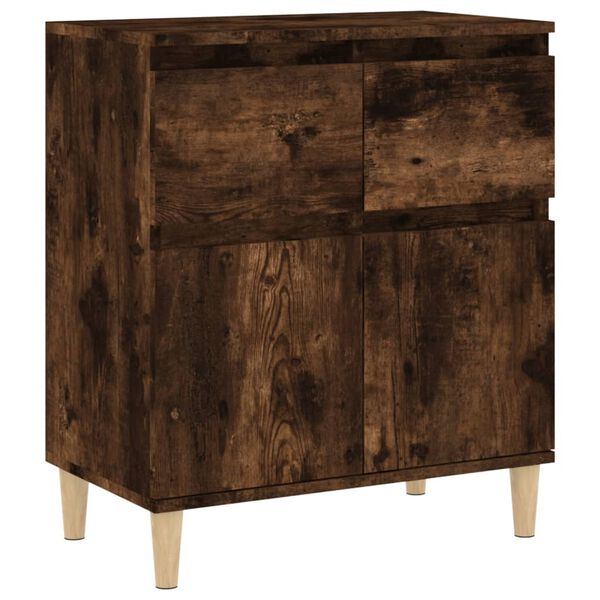 vidaXL Sideboard Smoked Oak Engineered Wood 23.6 x 13.8 x 27.6 in
