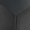 vidaXL TV Cabinet Black Black powder-coated steel Medium Adjustable Feet