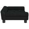 vidaXL Kids Sofa Black Velvet (100% polyester), solid pine wood, plastic