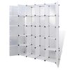 vidaXL Modular Storage White Plastic, Chromed Steel Large Modular