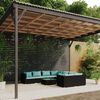 vidaXL Garden Lounge Set Black