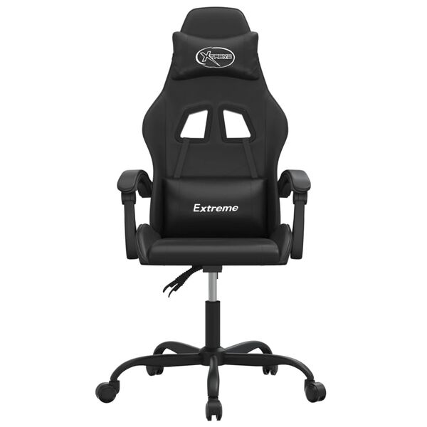 vidaXL Gaming Chair Black Faux Leather