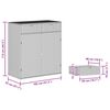 vidaXL Garden Storage Cabinet Beige Poly Rattan Large